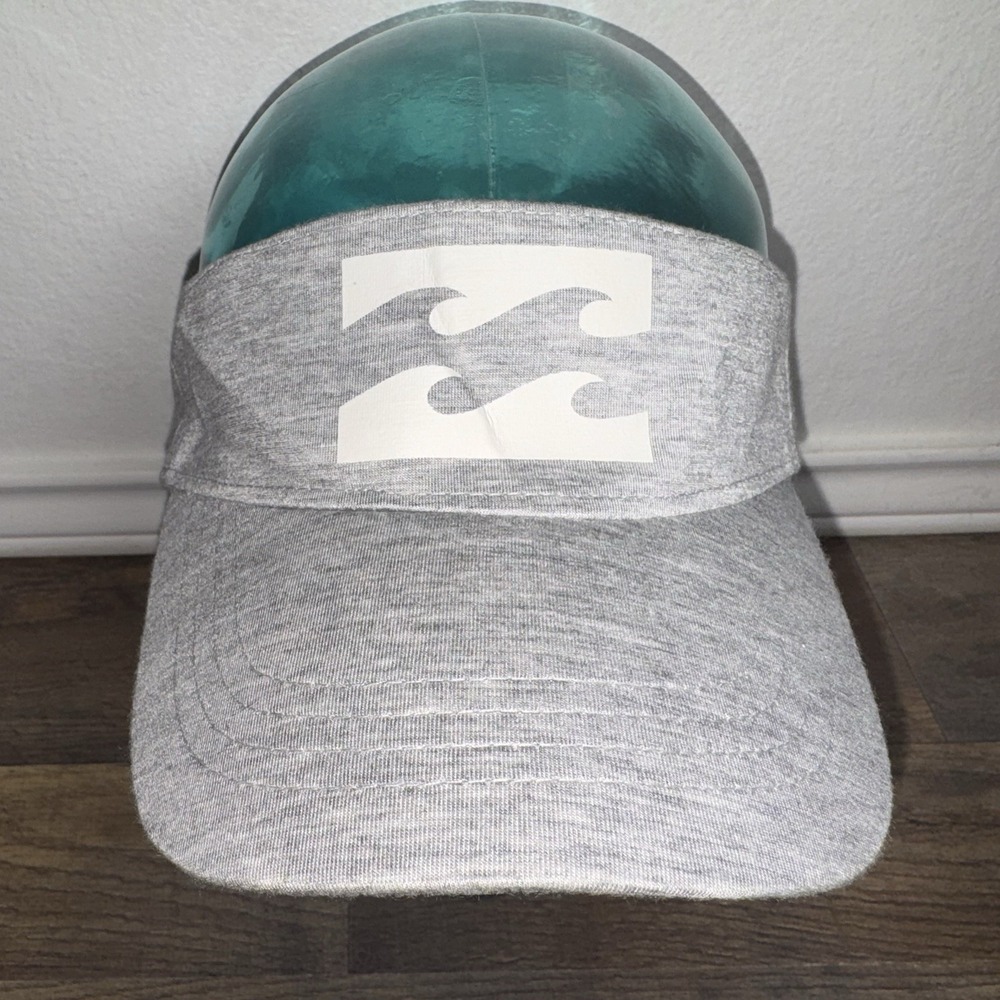 Billabong Gray And White Visor Elastic Strap Back